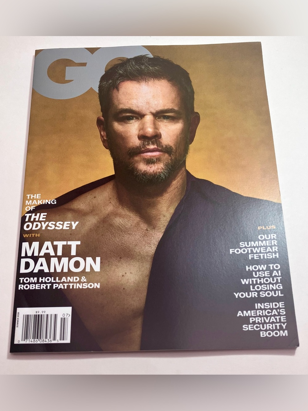 GQ Magazine Summer 2026 Matt Damon The Odyssey Tom Holland  Robert Pattinson